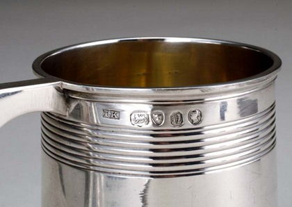 Antique Silver Christening Mug